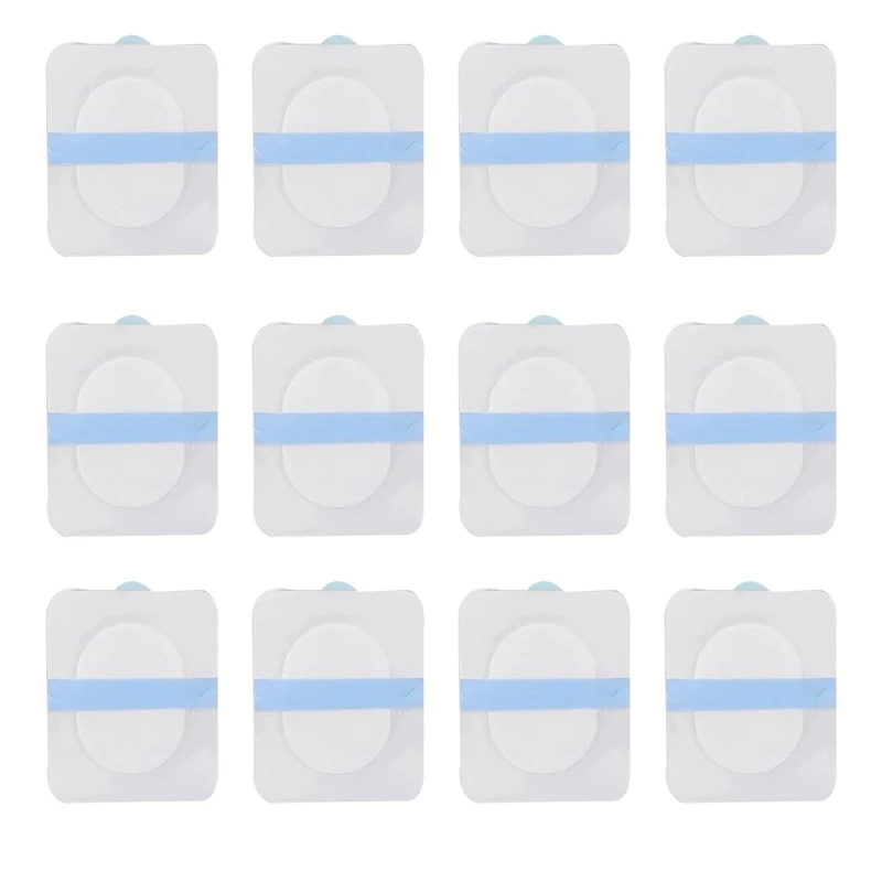 M89F Disposable Armpit Pads 12pcs Prom Occasion Invisible Sweat Pads Moisture Absorption for Wedding Event Summer Use
