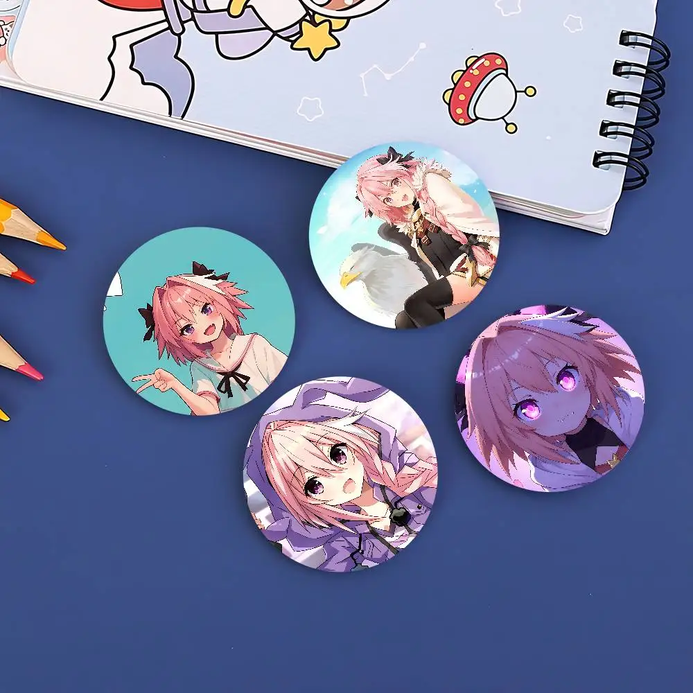 أنيمي مصير أبوكريفا Astolfo أنيمي زر دبوس اليدوية بروش للملابس الكرتون شارة ظهره الديكور مجوهرات اكسسوارات