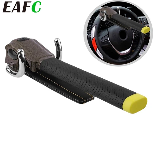 EAFC-cerradura antirrobo para volante de coche, cerradura de seguridad antirrobo plegable de acero inoxidable, protección T-LockTravel