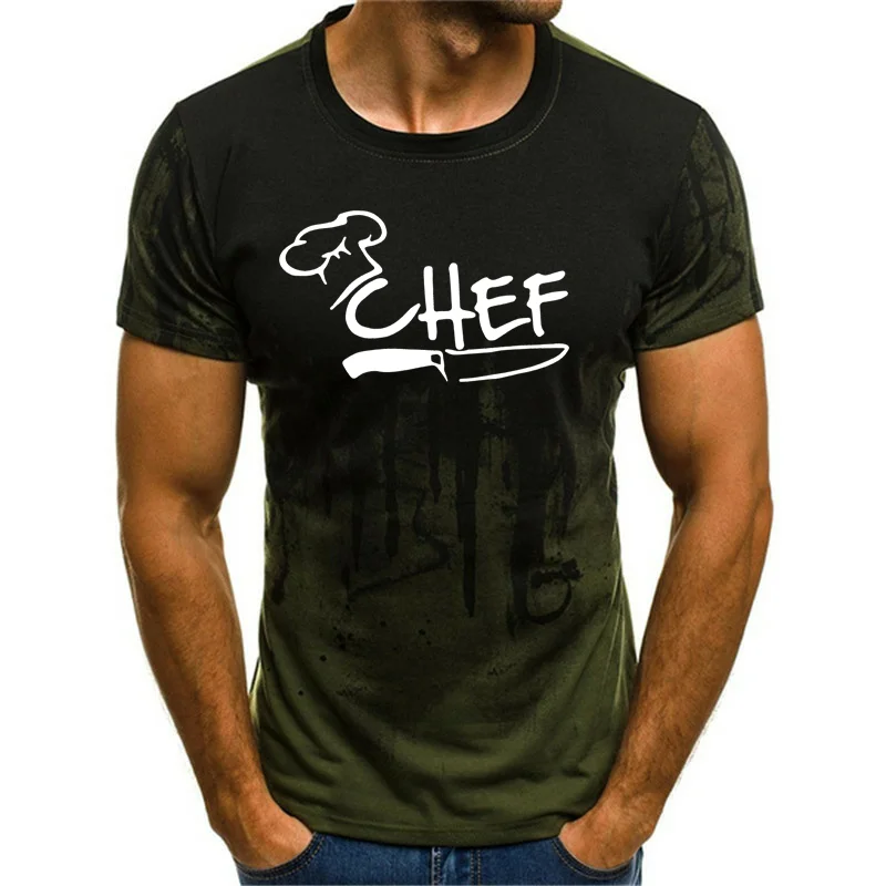 Cool CHEF Funny Short Sleeve T Shirt Fashion Casual Fitness Short Sleeve Shirt Top