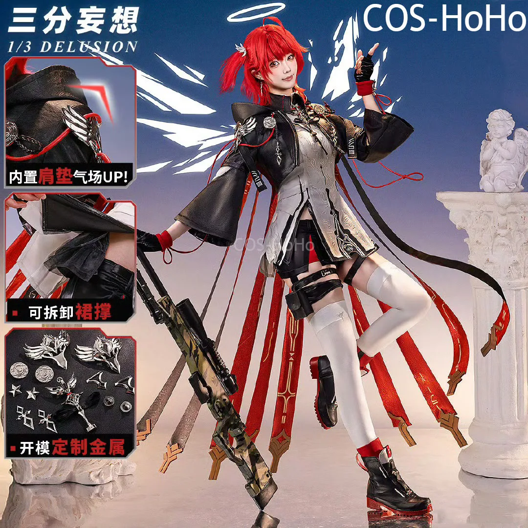 

COS-HoHo Arknights Exusiai новый игровой костюм Covenant, элегантная униформа, карнавальный костюм, женский костюм для ролевых игр на Хэллоуин