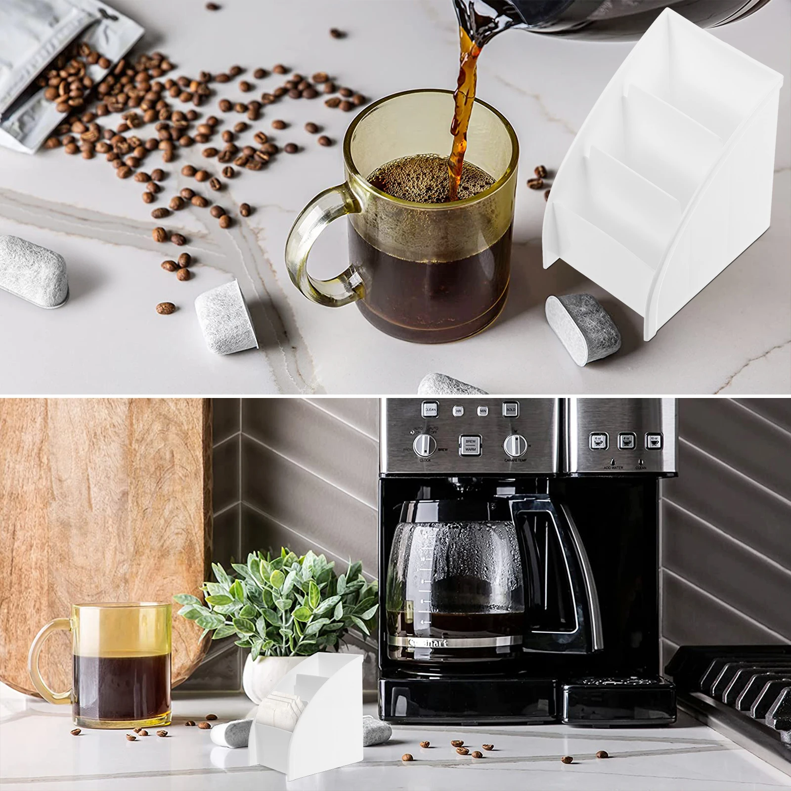 

Coffee Storage Box Tea Container Countertop Station Organizer Bag Organiser Plastic Chest Boxes