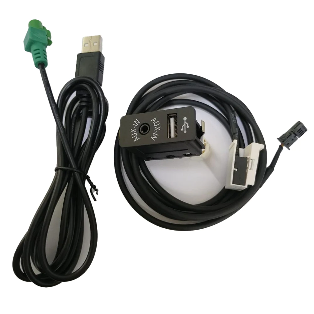 12V Car USB AUX  Input Socket Adapter Designed For CD 12PIN Interface Series For BMW CD 12PIN Interface Series.