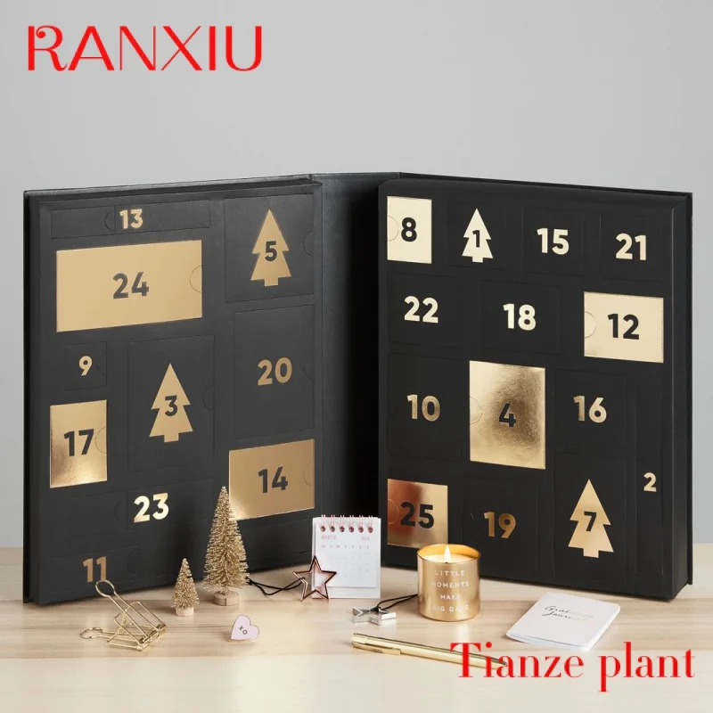 Custom Customization Luxury Makeup Cardboard Drawer Box Gift Packaging Box Advent Calendar Empty