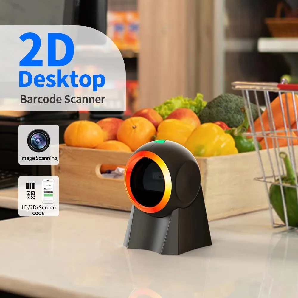 Desktop barcodescanner QR-codelezer POS-marktcodelezer te koop - Efficiënte prijsscantool