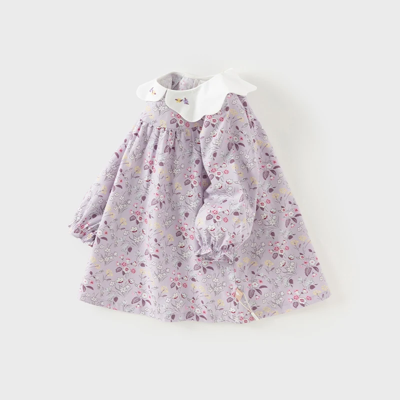 Dave Bella Long Sleeve Girls Princess Party Dress Children Festival Holiday Dresses 2025 Casual Casual Outdoor Dress DB3241981