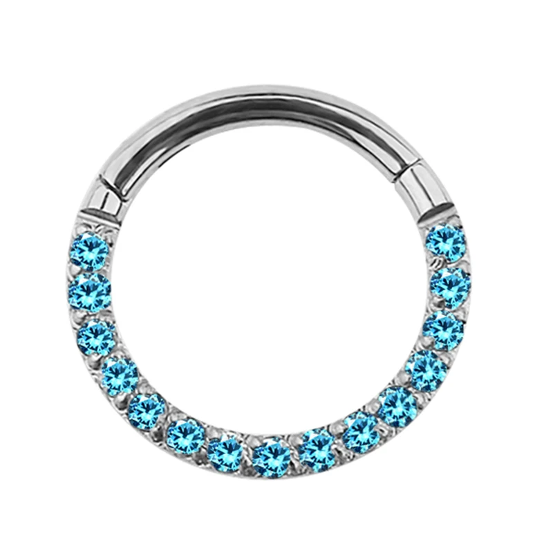 G23 Titanium Hinged Segment Hoop Nose Ring Earring