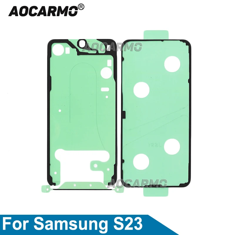 Aocarmo For Samsung Galaxy S23 Front Screen LCD Adhesive Back Adhesive Back Cover Waterproof Sticker Glue Replacement SM- S911