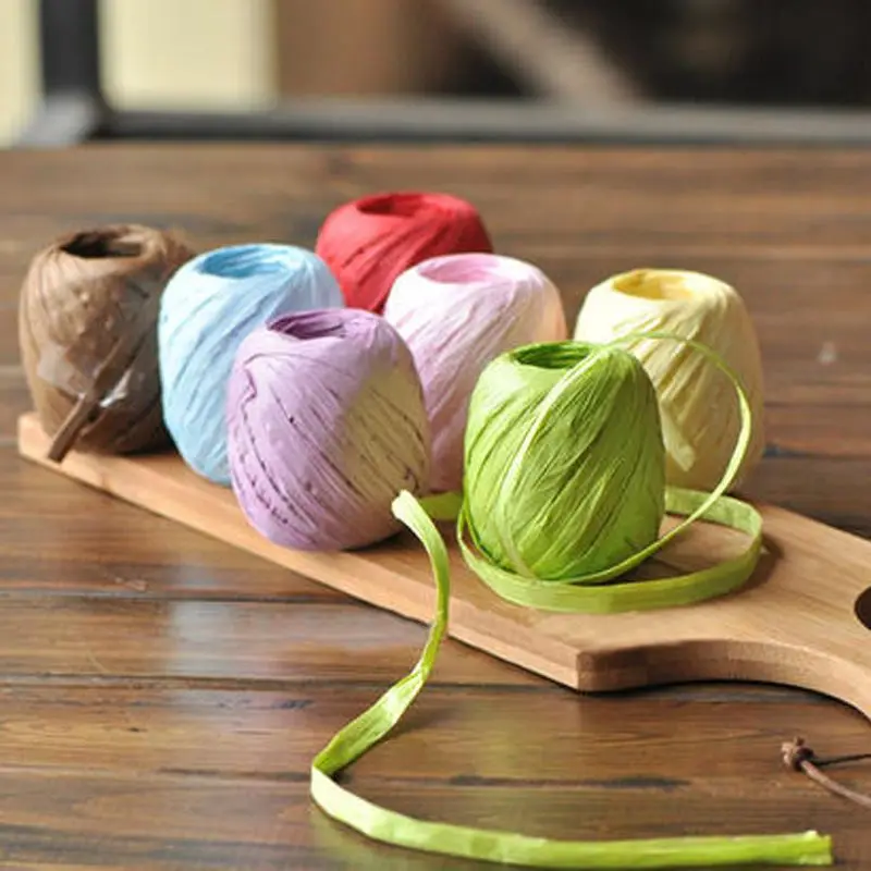 25g Colored Lafite Grass Roll Paper Rope Lafite Grass 36 Color Children's DIY Handmade Woven Bag Paper Rope Material Decoration