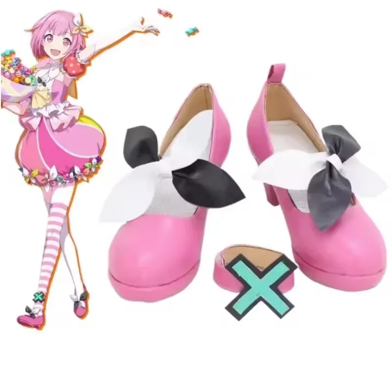 Project Sekai Colorful Stage Otori Emu Cosplay Halloween Roleplay Pink Shoes Women Girls Anime Comic Exhibition Anniversary