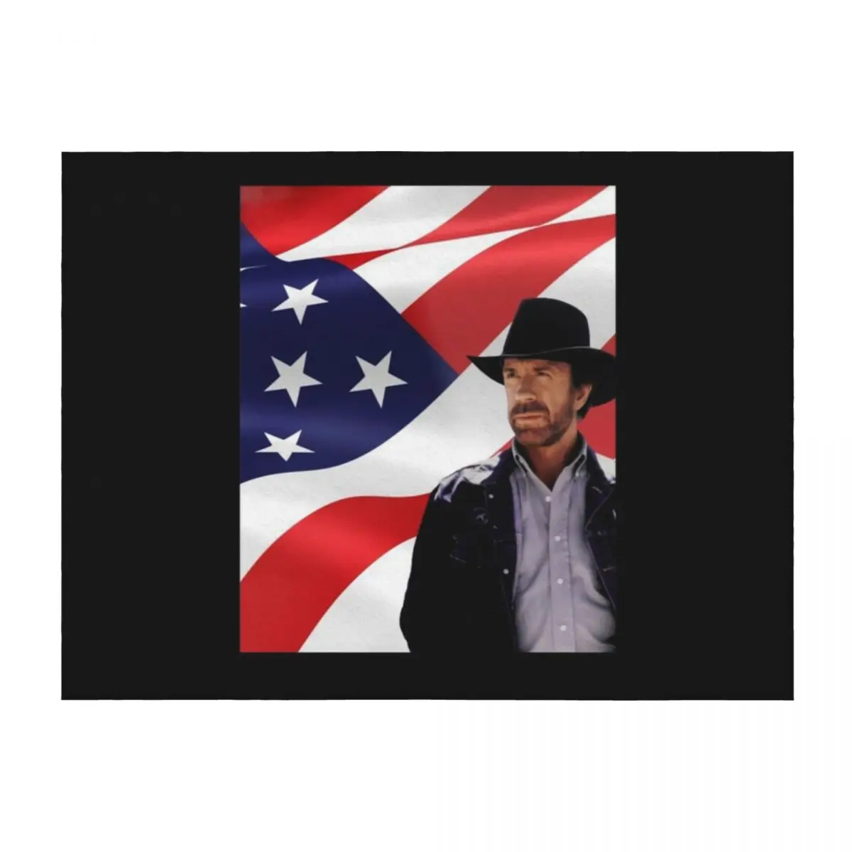 

Walker Texas Ranger Chuck Norris Patriotic 20 Retro Graphic Shir Throw Blanket Vintage Plaid Thermals For Travel Blankets