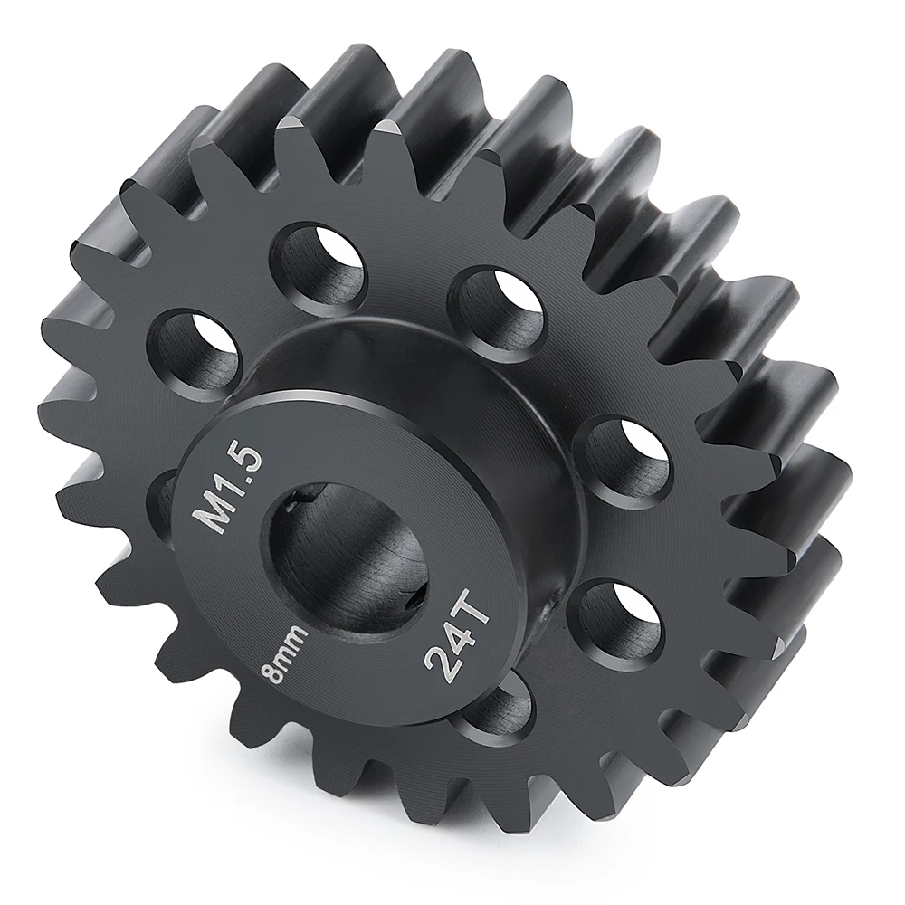 TRINOOD 1 Stück M1,5 Stahl-Motorgetriebe Ritzel 8 mm 24 Zähne 25 Zähne 26 Zähne 27 Zähne 30 Zähne für 1/5 X-MAXX, 1/10 E-REVO RC Buggy Truck Teile – Detail 7