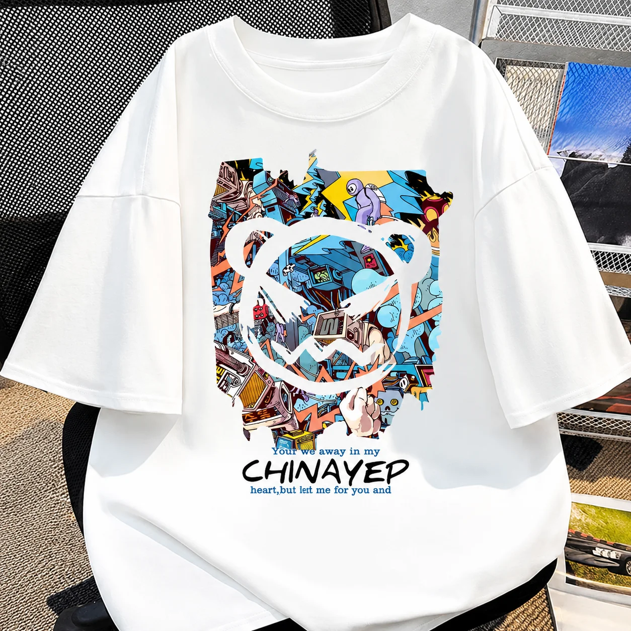 Street Fashion Graffiti - Men's Pure Cotton Short-Sleeve T-Shirt –
