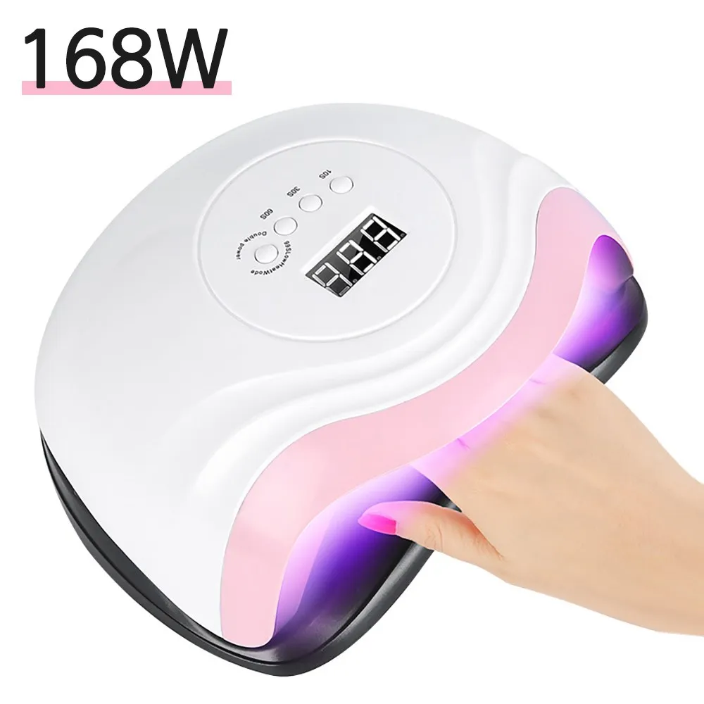 Routop LED/UV Gel Nail Lamp 168W Lamp 4 Mods Self Nail art Machine 220V Mixed Color 1 Pc Beauty Nail Gel