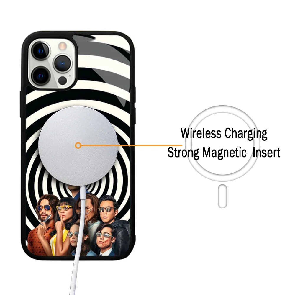 The Umbrella Academy Phone Case For IPhone 11 12 13 14 15 Plus Pro Max Mirror Acrylic Cover For Magsafe Wireless Charging