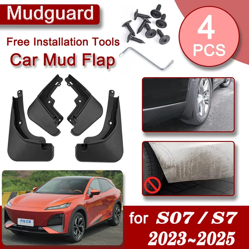 

4x Car Mudguards For Deepal S07 S7 2023 2024 2025 Auto Splash Mudflaps Fender Flares Guards Wheel Exterior Parts Car Accessories