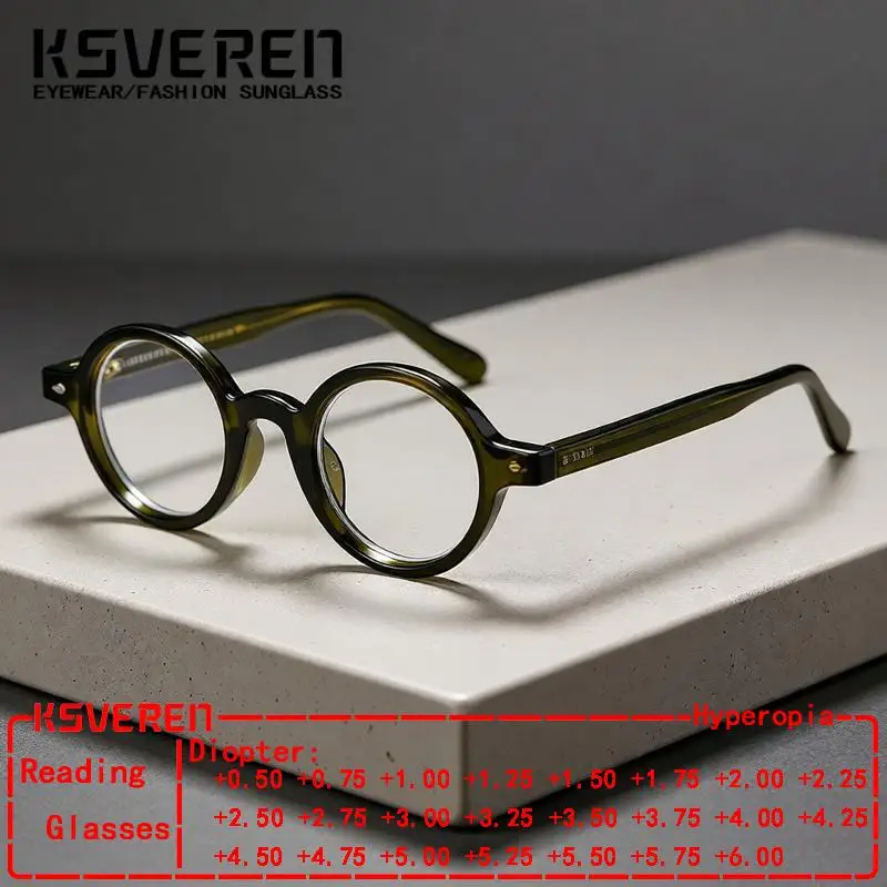 

Simple Anti Blue Light Men Reading Optical Glasses with High-Quality Circular Frame Women Daily Computer Prescription Eyeglasses