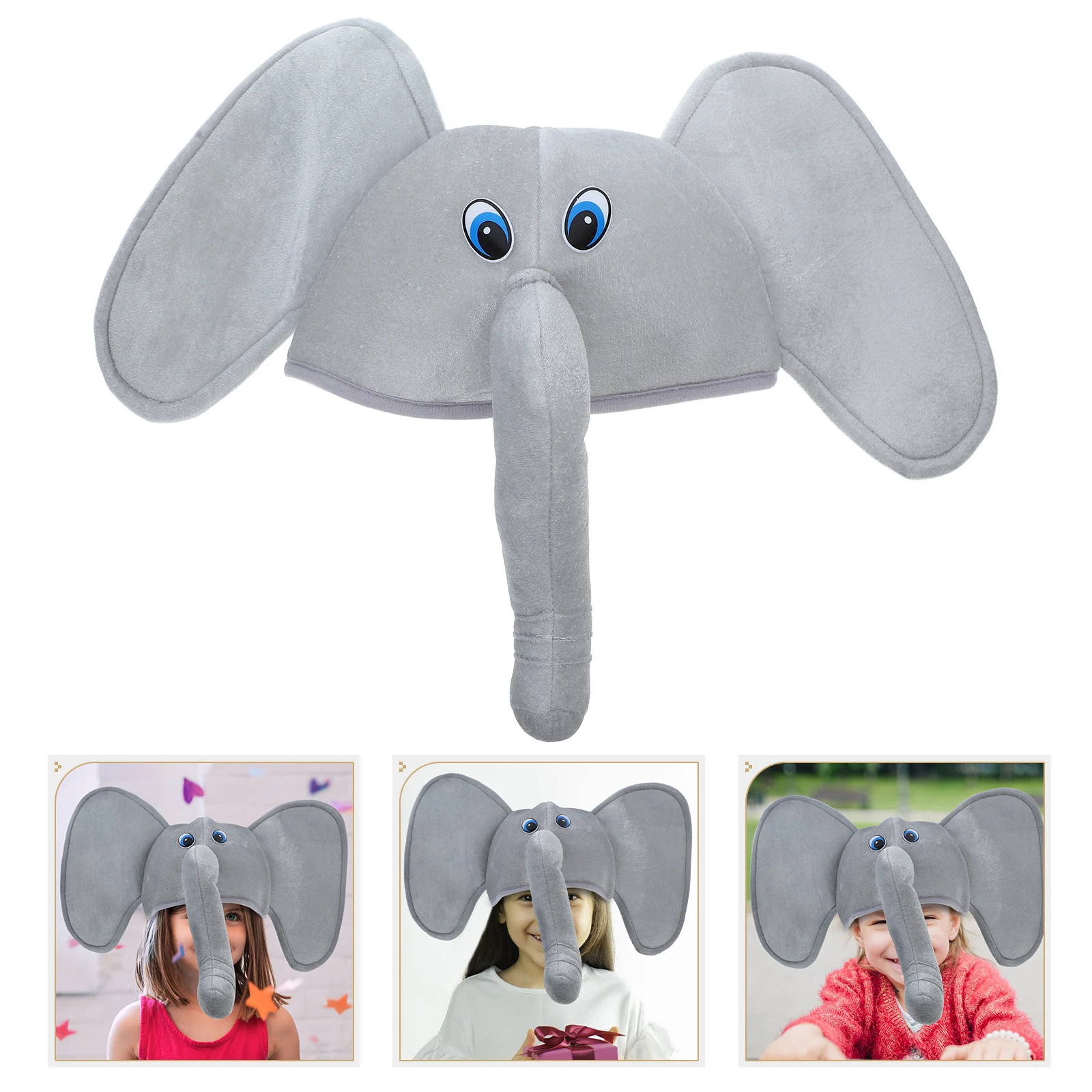 

1pcs Elephant Hat Animal Party Headwear For Adults Costume Breathable Fun Performance Accessory Birthday Holiday Event