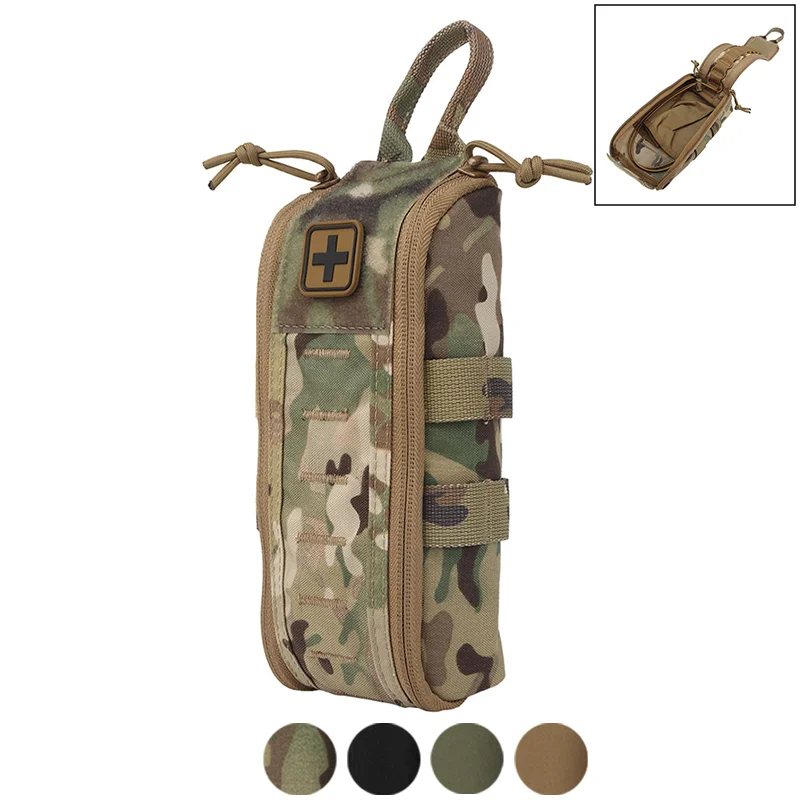 Quick Access MOLLE Medical Pouch Portable First Aid Organizer for Outdoor Airsoft Emergency Gear