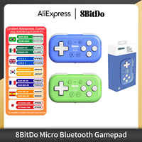 8Bitdo Micro Bluetooth Gamepad Pocket-sized Mini Game Controller for Switch, Android, and Raspberry Pi, Supports Keyboard Mode