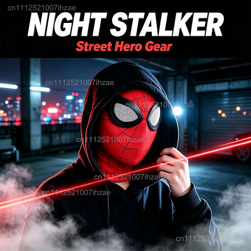 Marvel Superheld Spiderman Maske Kostüm Atmungsaktive Hochelastische Maske Spider-Linse Cosplay Hut Geschenk für Fans Halloween Cosplay – Detail 7
