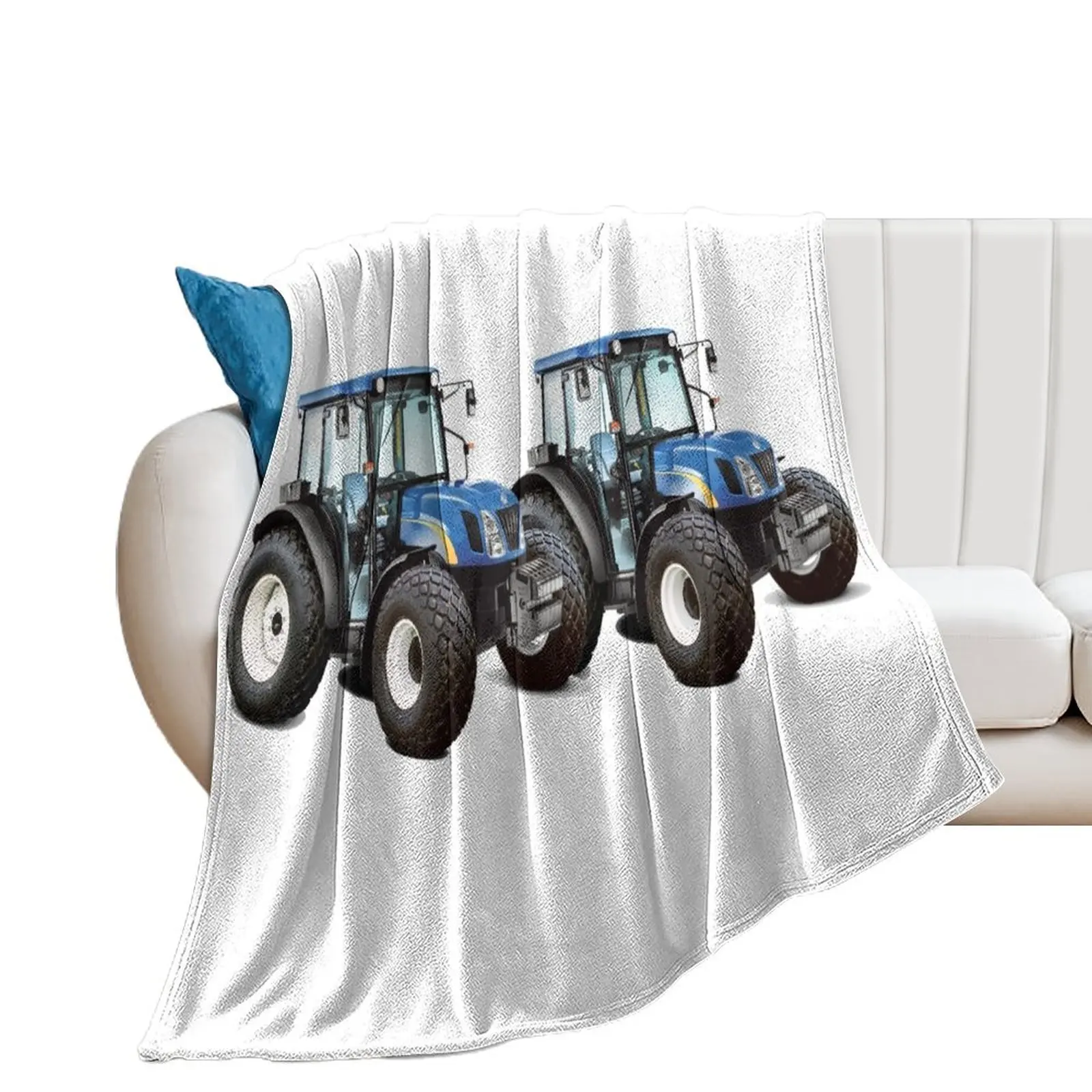 

Modern Tractors Throw Blanket Hairy Nap Bed linens Blankets