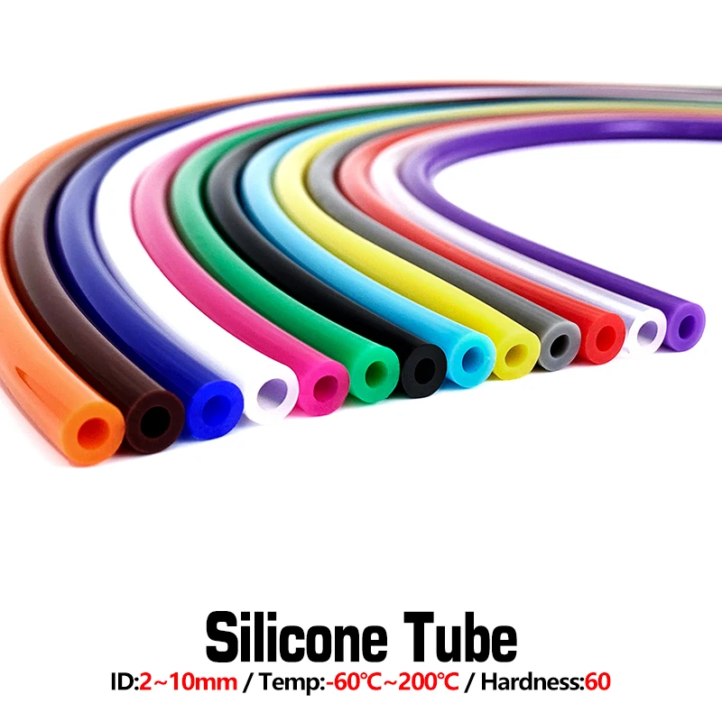 2Meter Silicone Tube ID 2mm 3mm 4mm 5 6 8 9 10 12mm Food Grade Flexible Rubber Hose Soft Drink Pipe Water Connector Plumbing