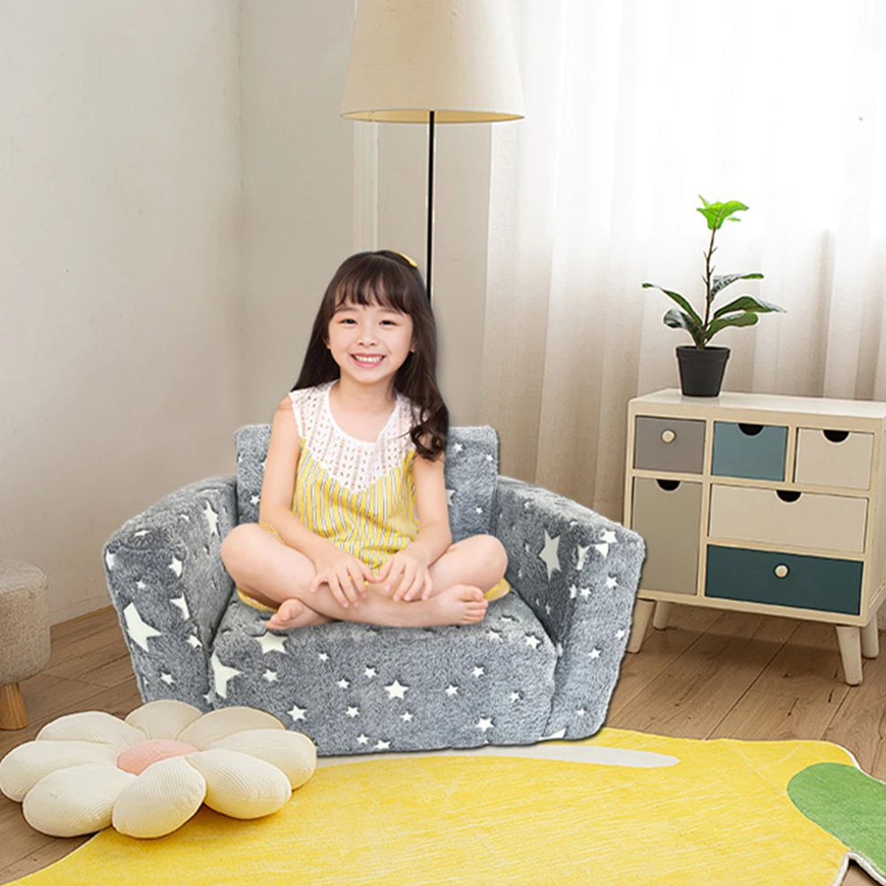 Kleinkind-Kindercouch, 2-in-1, weiche Kleinkind-Couch, ausklappbares, umwandelbares Sofa zur Liege, Kleinkind-Spielcouch, ausklappbar für Mädchen und Jungen