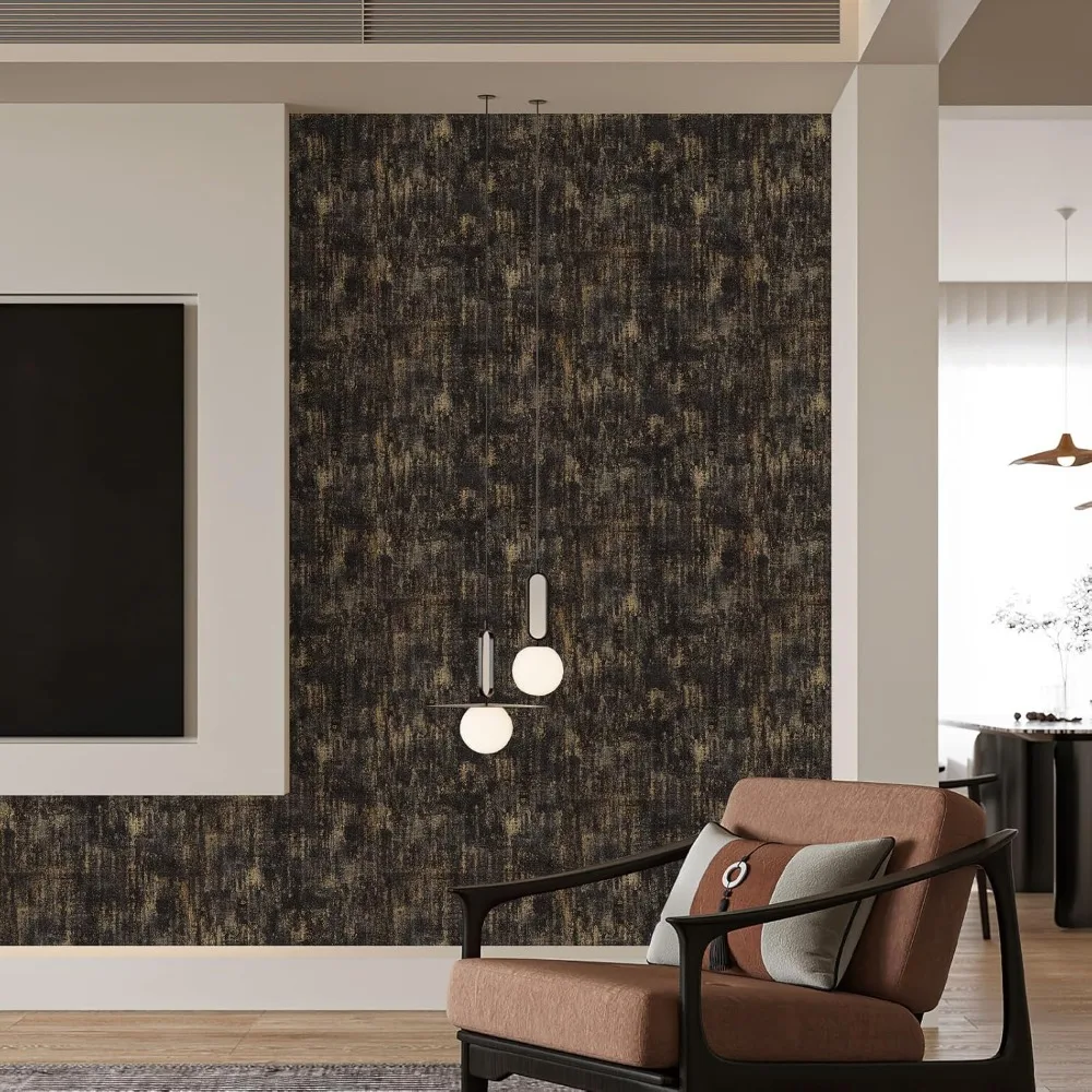 ورق جدران قابل للتقشير واللصق ذاتي اللصق معدني عتيق - غطاء جدار بتصميم خرساني صناعي حديث