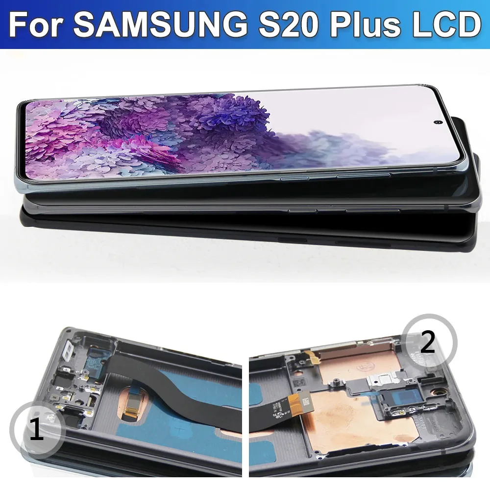 Super AMOLED Screen for Samsung Galaxy S20 G980 G980F for Samsung Galaxy S20+ S20 Plus G985 Lcd Display Digital Touch Screen