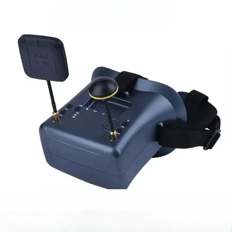 BoaMasM1pcs New 5.8G FPV Goggles LS-008D 4.3Inch 40CH Support DVR Dual Antenna Built-in Battery 480*272 LS008D Helmet For Racing