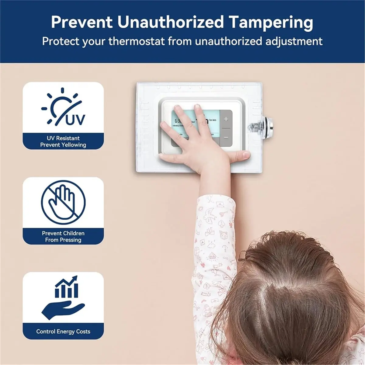 Best sales 2026 2 Set Thermostat Lock Box with Key and , PVC Material, Lockable Temperature Controller Protective Cover