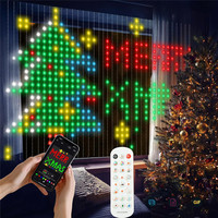 USB Outdoor LED Smart Curtain Lights RGBIC Window Fairy Light APP Control Remote Music Mode for Home Party Christmas Decor