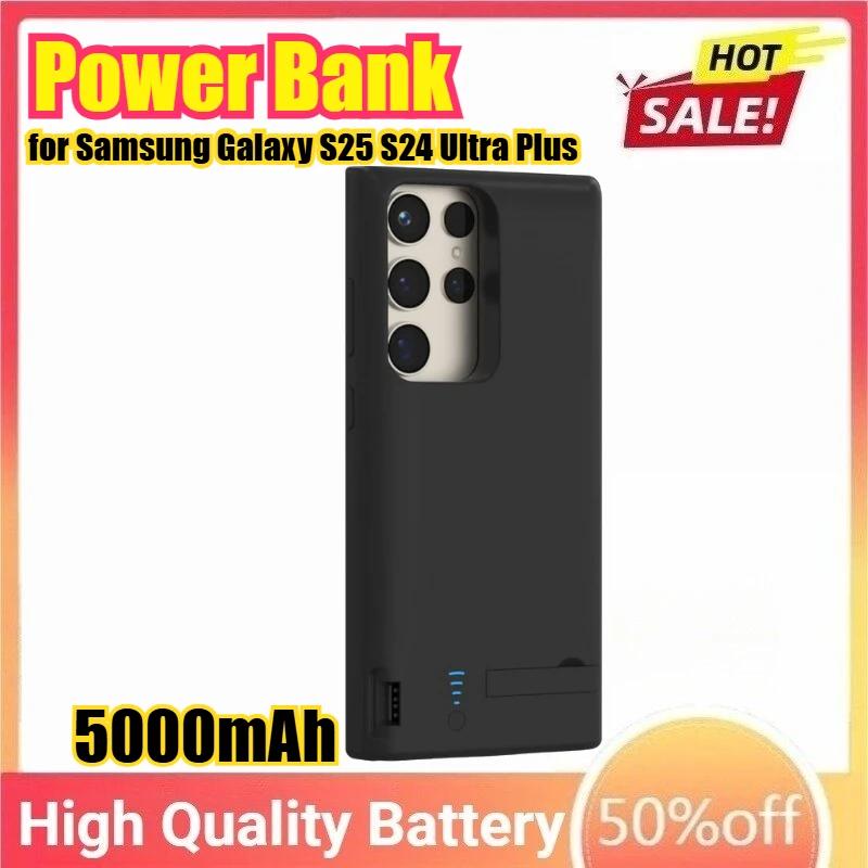 

5000mAh Power Bank for Samsung Galaxy S25 S24 Ultra Plus Case Portable Portable Power Bank External Spare Battery