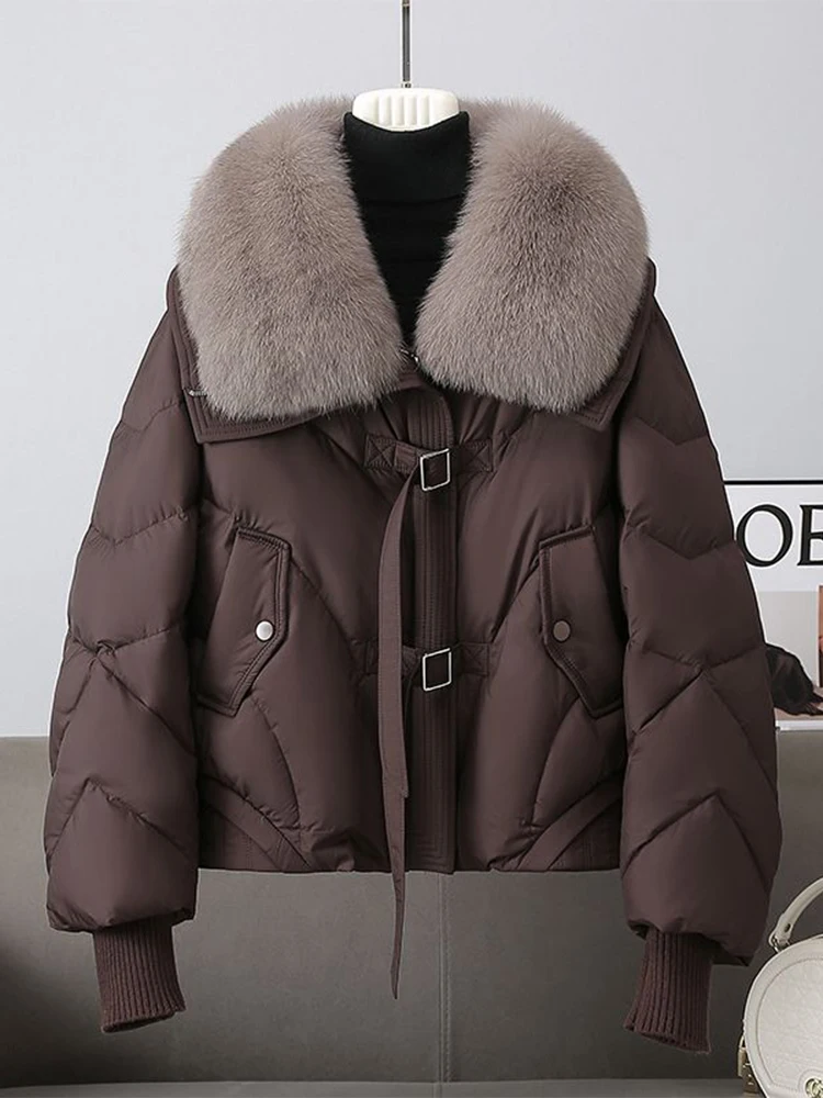 

2026 New Style Short Thickened Cotton Jacket with Fur Collar Loose Fashionable Korean Version Warm Trendy Outerwear