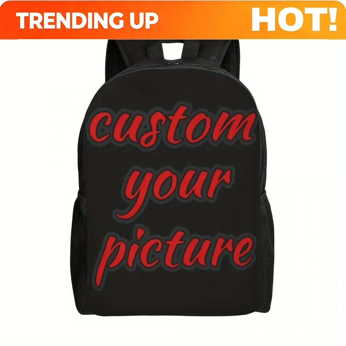 Custom Bag Custom Picture Photo Casual Backpack, Personalized With Your Design Image Daypack For Men, Women, And Teens, Lightwei