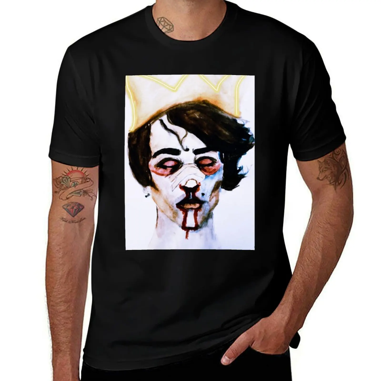 

crown T-Shirt vintage anime shirt valentines boutique clothes football t shirt mens designer clothes