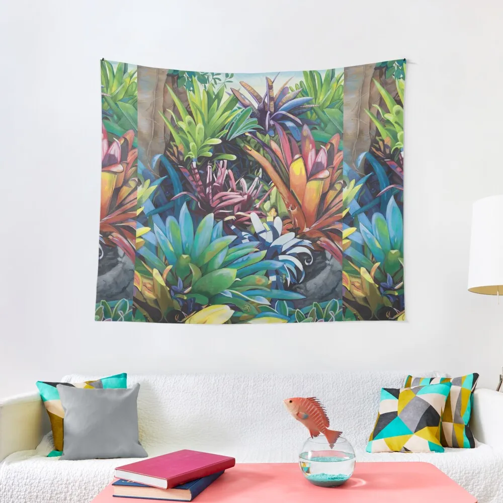 Bromeliad Oasis 2 Tapestry Room Decorations Aesthetic Decorative Wall Murals Living Room Decoration Tapestry