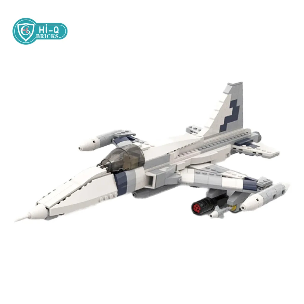 

MOC Бесплатная боевая модель военного самолета F-5 Сверхзвуковой легкий истребитель Строительные блоки DIY Развивающие игрушки Детские игрушки Рождественские подарки