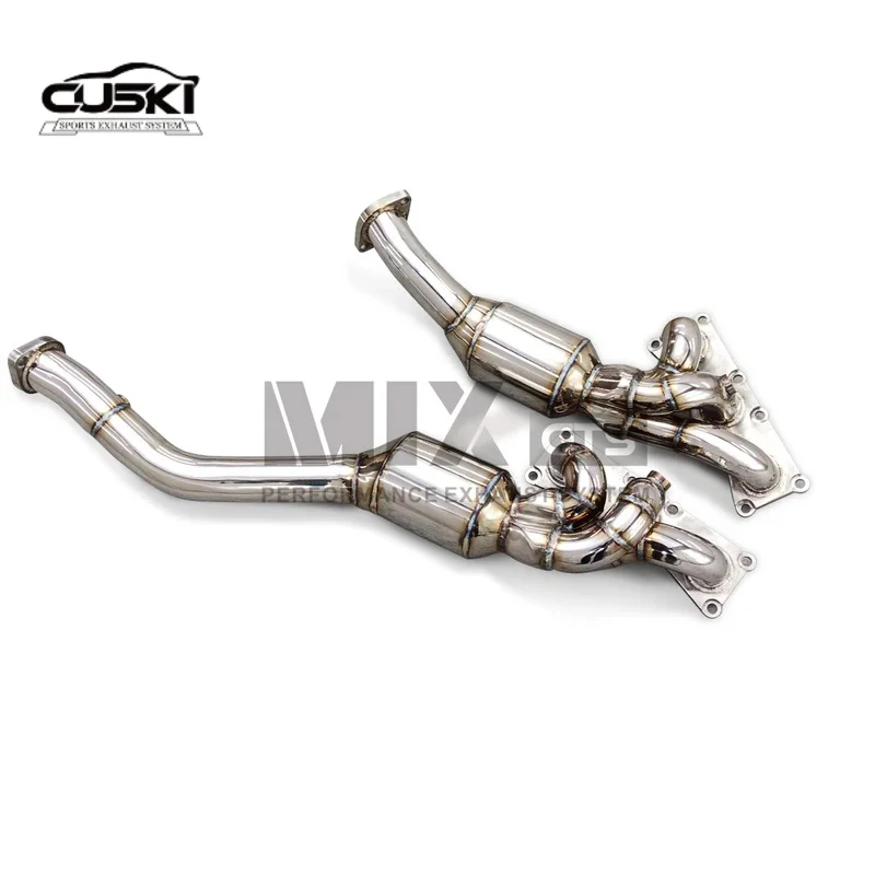 High Flow  engine straight through banana head For 2004-2007 BMW 330 (N52) 3.0 quality Stainless Steel Car Exhaust Modification