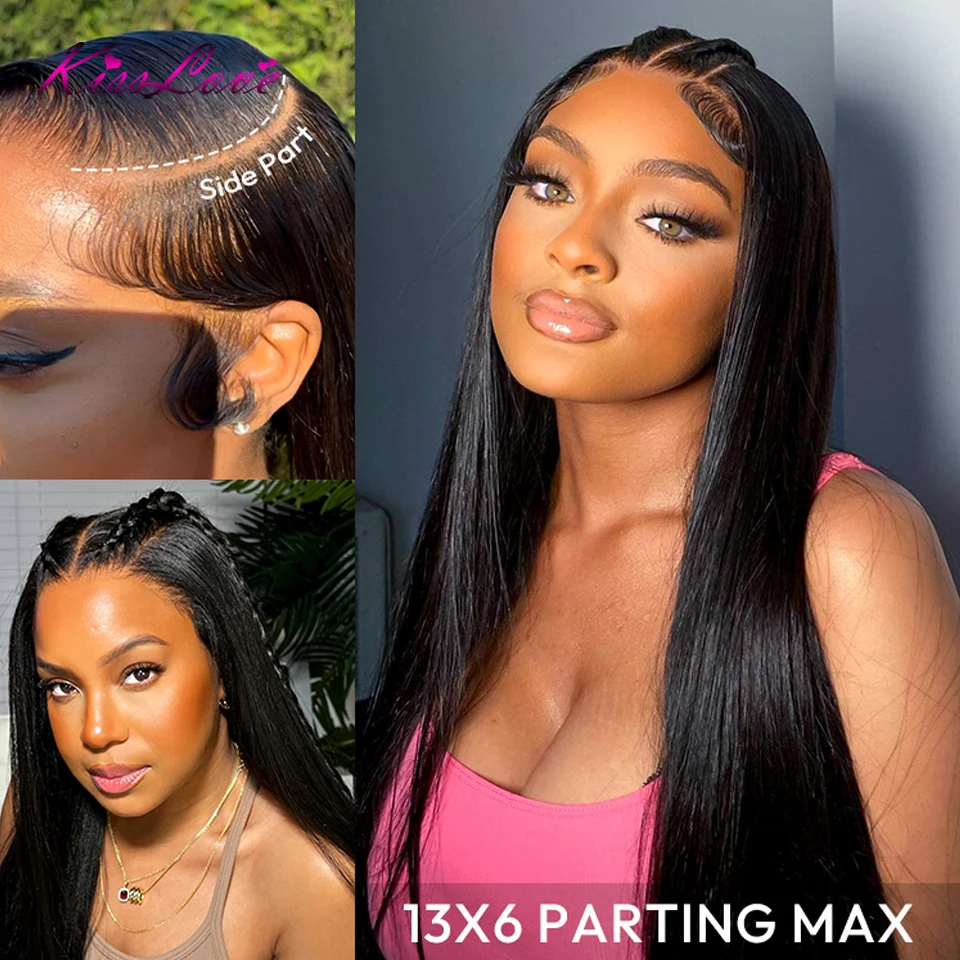 13x4 13x6 Full HD Lace Front Human Hair Wigs Straight 360 Transparent Lace Frontal Wigs Pre Plucked 5x5 Pre-Cut Lace Closure Wig