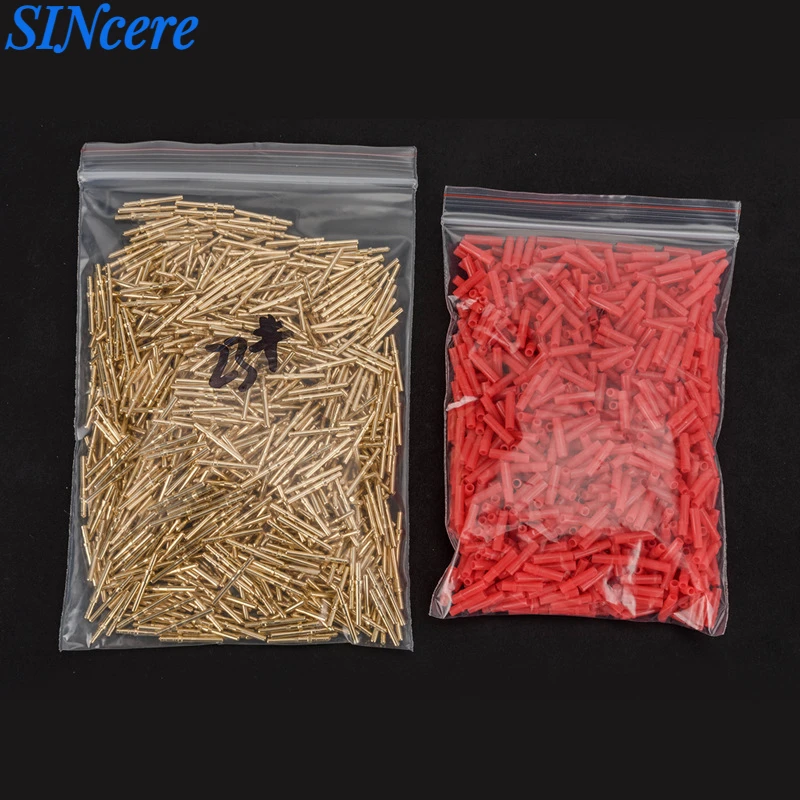 1000sets/bag Dental Lab Materials Die Model Pins 16mm Dental Lab Technician Small Brass Pins with Red Plastic Sleeves