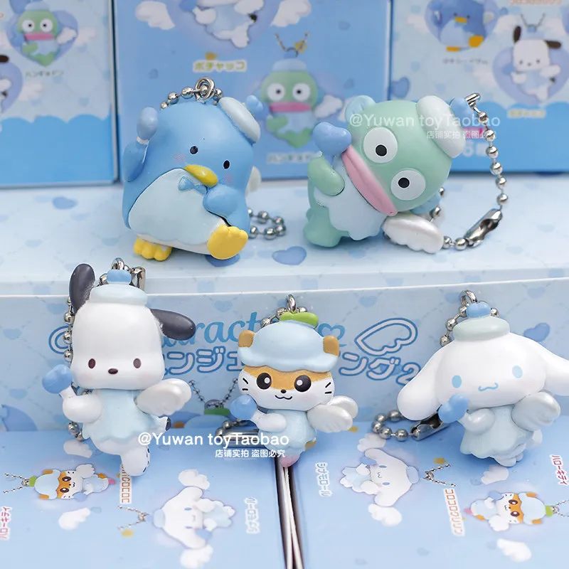 

Коллекция брелоков-талисманов Sanrio Characters Dreaming Angel: Синаморолл, Хелло Китти, Почакко. Брелок-подвеска для сумки, подарок.