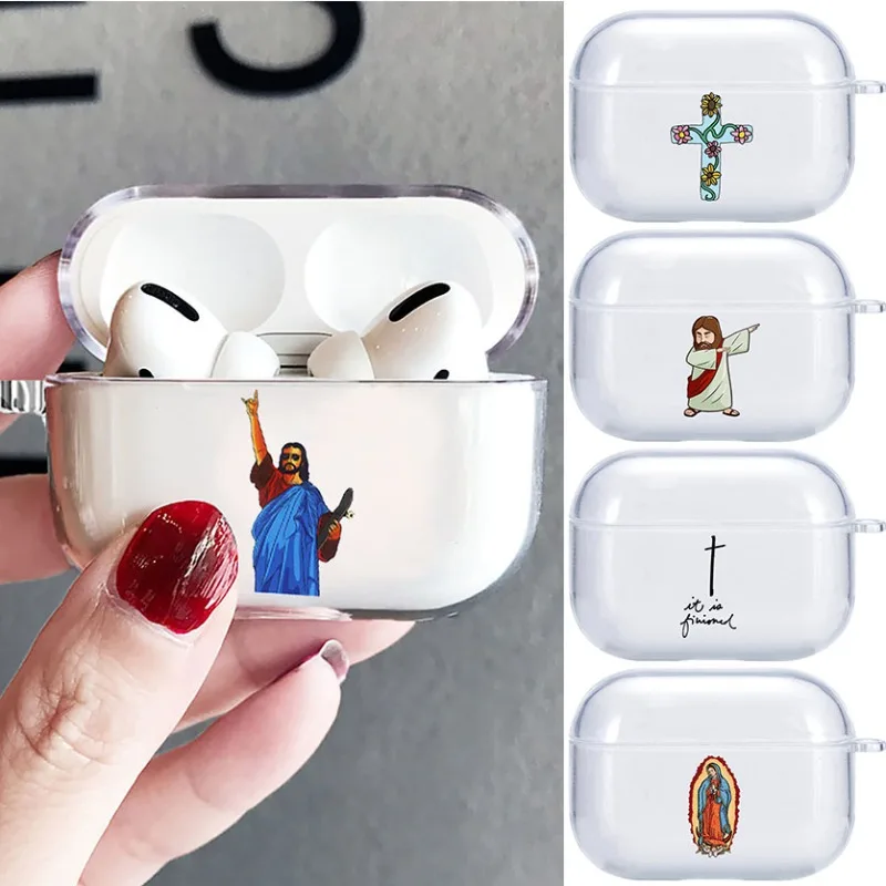 Christian Religious Faith Jesus Earphone Case for Airpods 4th 3rd 2 Pro Soft Cover for Airpod 2 3 1 Protective Accessorie Shell