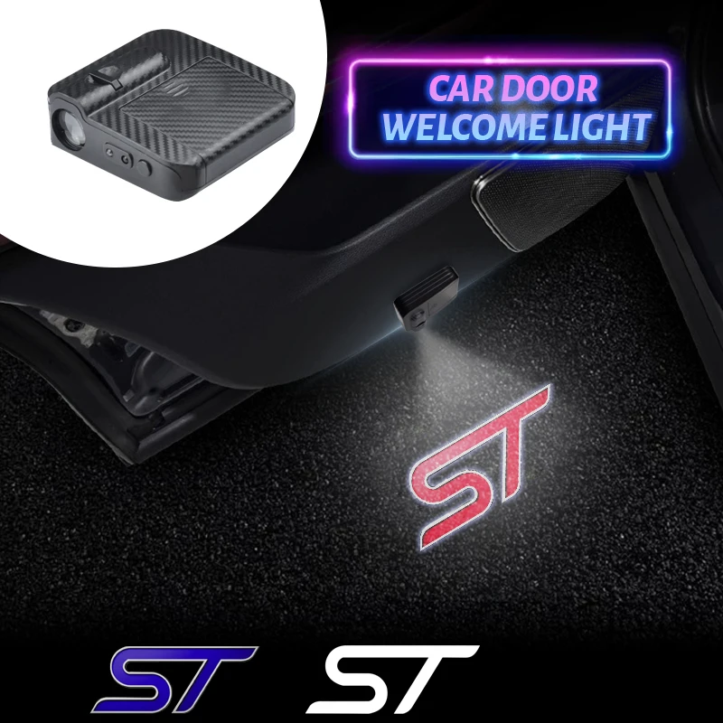 

LED ST Logo Car Door Courtesy Light Projector Welcome Lamp For Ford ST Line Fiesta Focus Mondeo C-MAX Transit Bronco Puma Kuga