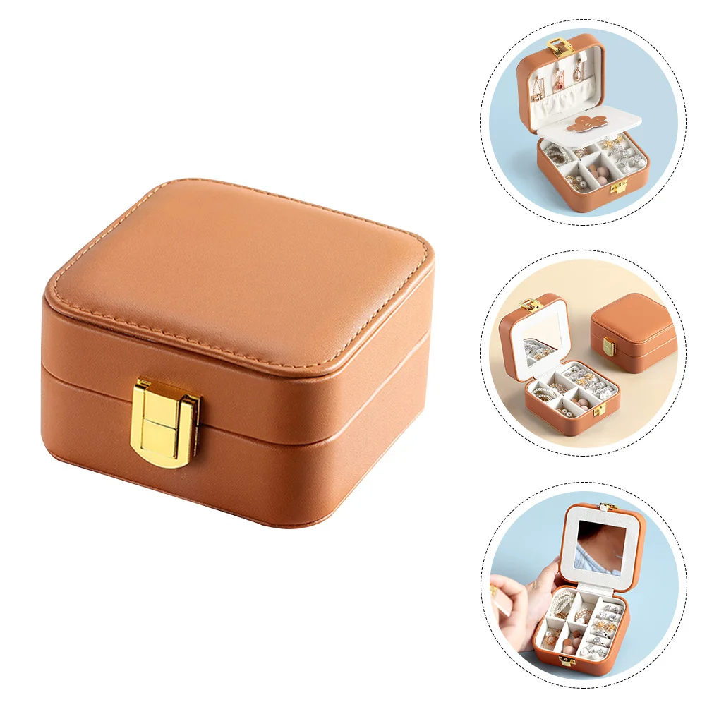 Jewelry Storage Box Delicate Design Jewelry Case Portable Organizer for Rings Necklace Bracelets Travel Use