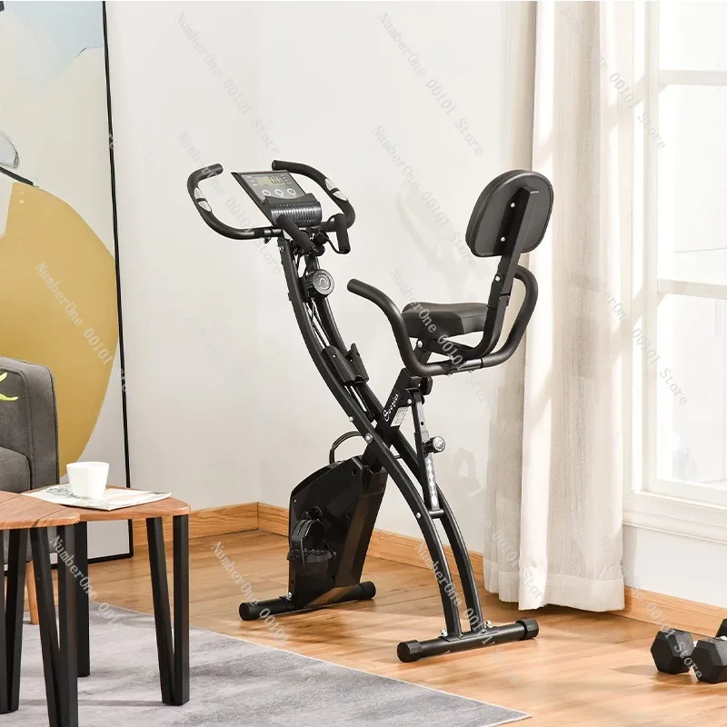 Household Silent Magnetic Control Indoor Fitness Bicycle,Aerobic Folding Exercise Bike,Compact Home Gym Cardio Equipment