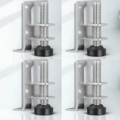 Livellatori per mobili da 4 pezzi Banco da lavoro per carichi pesanti Piedini di livellamento Banco da lavoro per armadio da tavolo in metallo ad altezza regolabile antiruggine