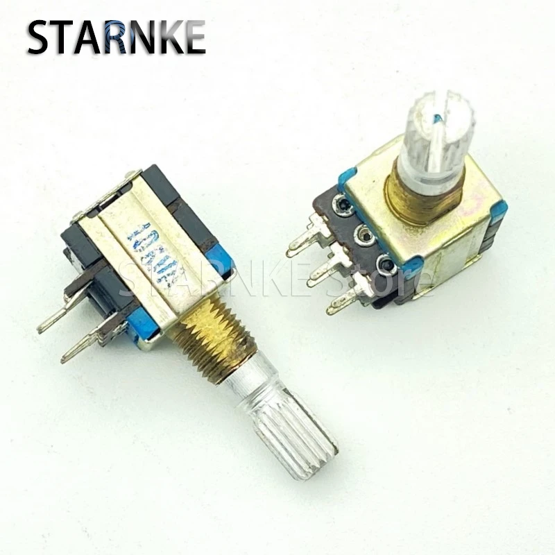 2PCS 12 Typ A10K 6-pin Dual Computer Lautsprecher Verstärker Audio Volumen Potentiometer 20mm Achse Länge A103