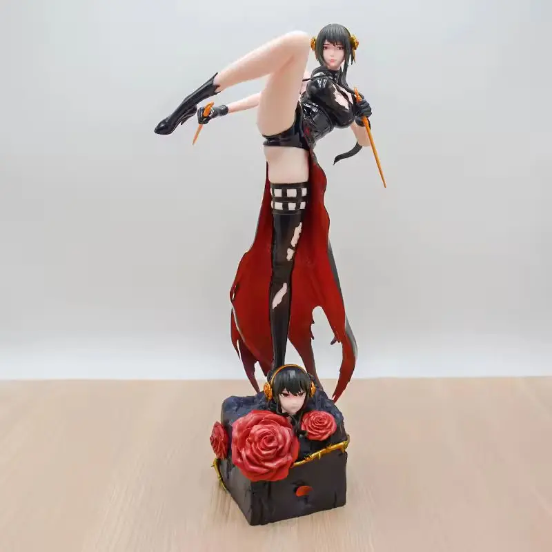 33cm SPY×FAMILY Yor Forger Battle figura de chica de Anime Sexy SPY FAMILY Anya Forger figura de acción juguetes de muñecas de modelos coleccionables para adultos
